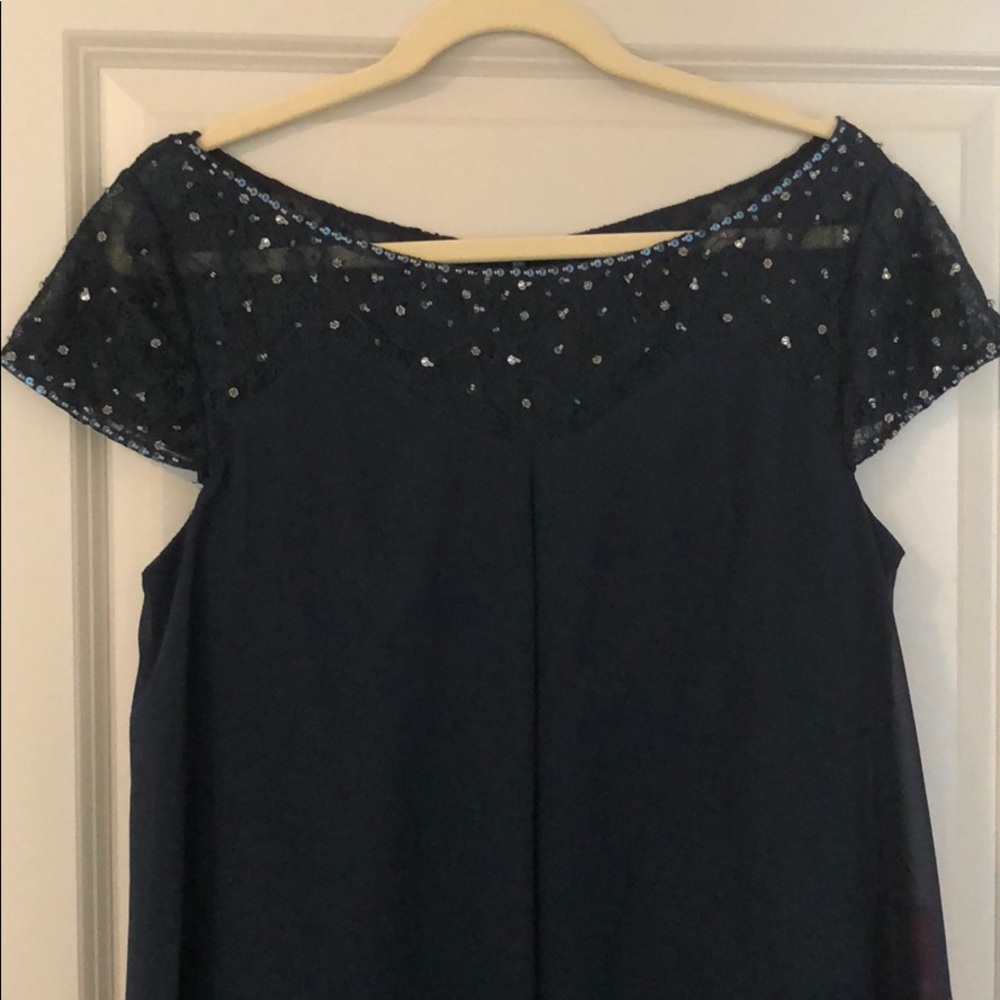JJ House Knee Length Chiffon Mother of Bride Dress